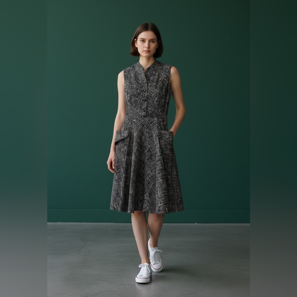 Vintage 1950’s dress with red accents